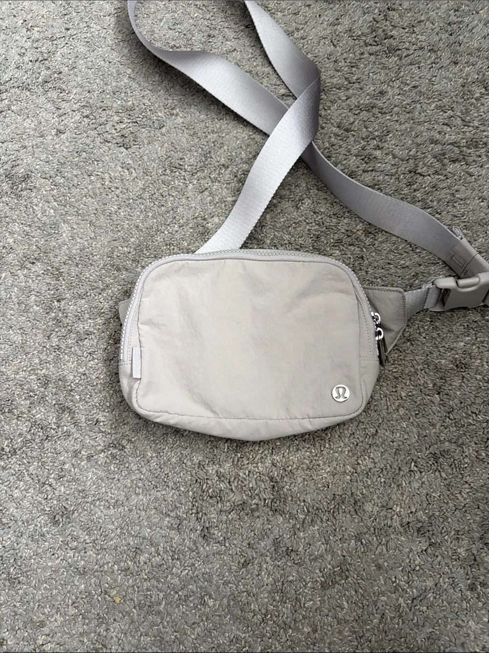 lululemon athletica Light Gray Crossbody Sling Bag